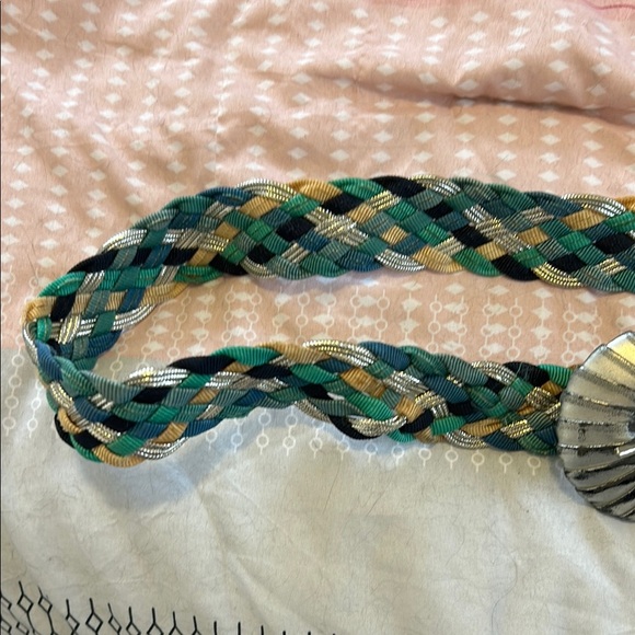 Vintage Woven Belt with Silver Buckle - Picture 3 of 5